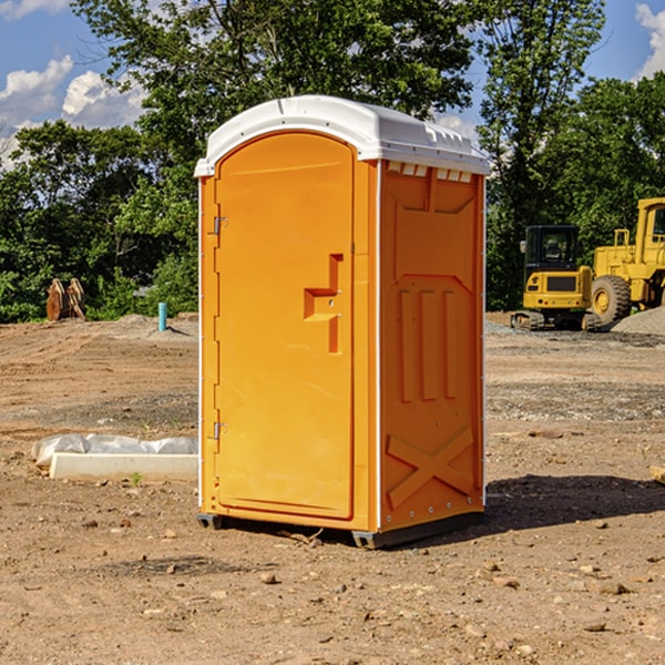 how often are the portable restrooms cleaned and serviced during a rental period in May Illinois